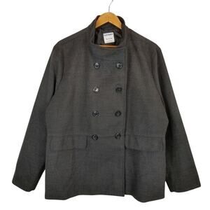 Old Navy Women's Double Breasted Pea Coat Dark Charcoal Gray Size XXL